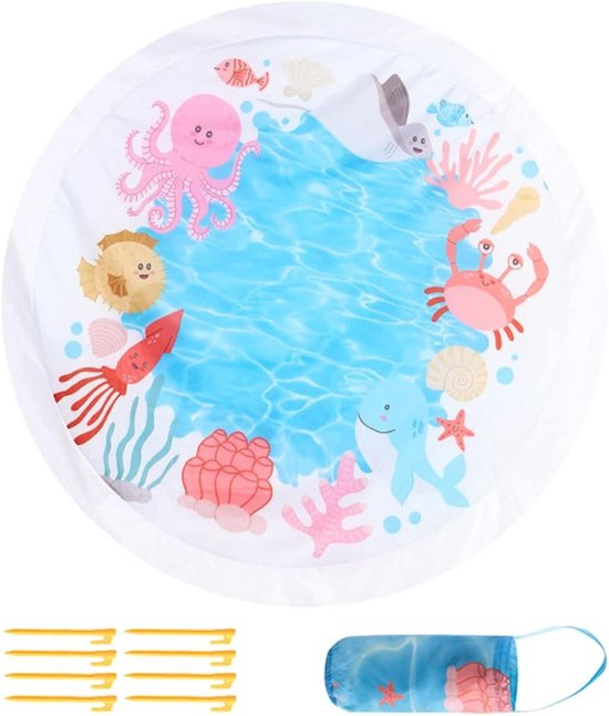 Baby Zwembad - Buitenbadje Peuters - Waterpret Zomer - Antislip Mat - 140x140 cm - Meerdere Kleuren