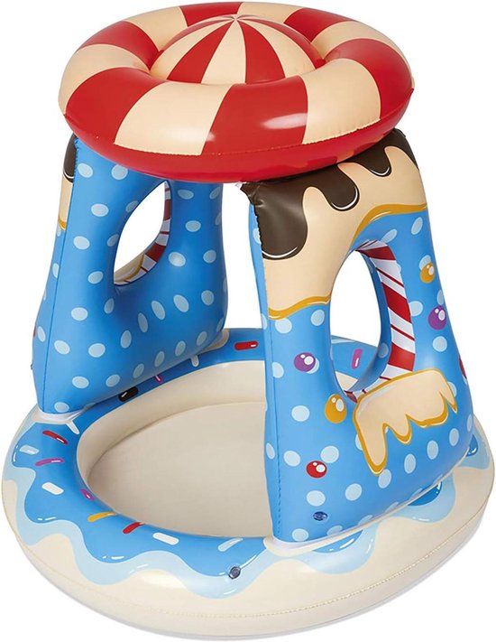 Baby Zwembad Candyville 91-x-91-x-89-cm Met Glijbaan-Tuin-Opblaasbaar-Zwembad Baby Zwembad van Intex