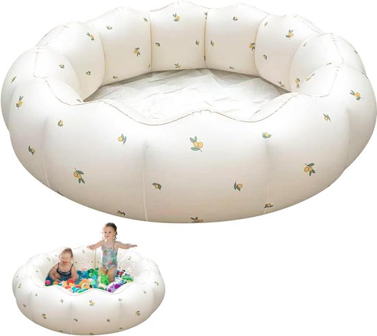 Baby Zwembad Opblaasbaar 90 cm - Klein Kinderzwembad - Rond Opvouwbaar Babyzwembad - Badkuip Douche - Opblaasbaar Balkon Zwembad Baby Zwembad van AquaFun