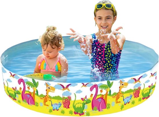 Baby zwembad - Opblaasbaar bad - Buiten spelen - Krasvrije structuur - 120 x 25 cm - Blauw
