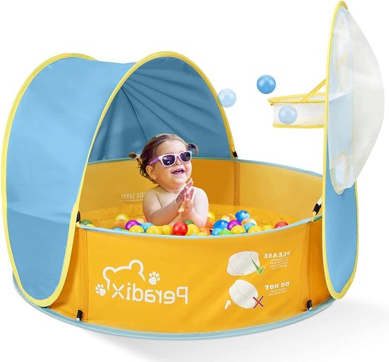 Baby Zwembad Pop-Up Baby Strand Tent Met Zwembad Huis UV Bestendige Tent Voor Kinderen Opvouwbaar Buitenzwembad Ballenbad Spelencanopy Ballenbakken Accessoires Voor Kinderen Baby Zwembad van Merkloos