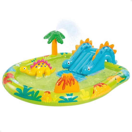 Baby Zwembad Speelbad Little Dino 191x152x58cm met Glijbaan - Intex Baby Zwembad van Merkloos