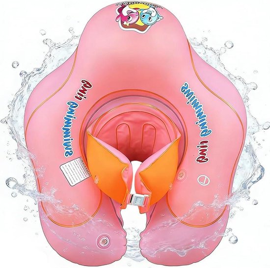 Baby zwemring - Kinder zwemband - Waterpret baby - Met zitje - 6-36 maanden - Roze