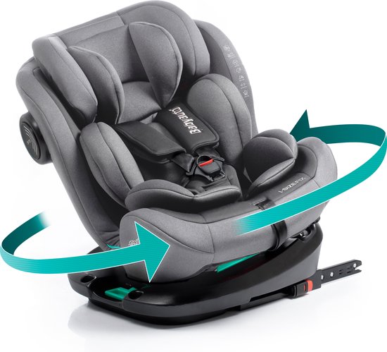 Babyauto autostoel Torna I size | 40-150 cm - 0 -36 kg - 0-12 jaar | kleur moon grey | nieuwste norm | groep 1 2 3 | van Babyauto