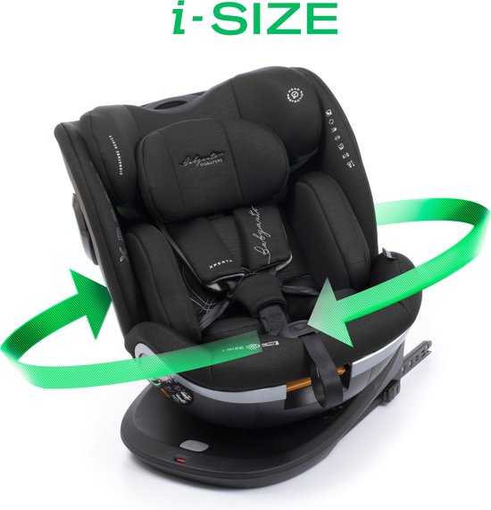 Babyauto Xperta i-Size Autostoel - 360° met Isofix - 40 tot 150cm - 0 tot 36kg - Tot 12 jaar - Kleur Zwart van Babyauto