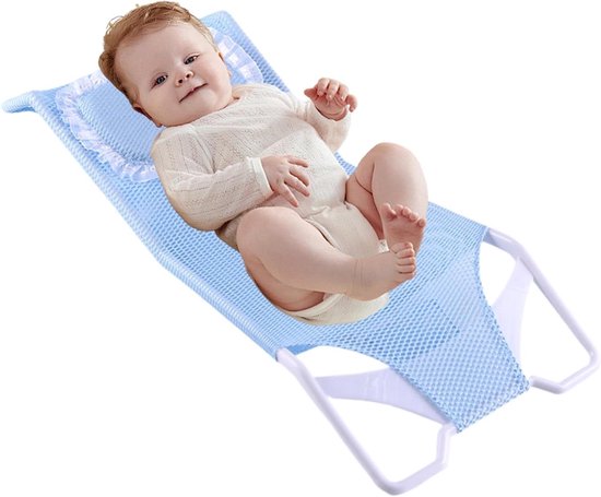 Babybad Ondersteuning - Bad Net - Baby Baden - Ergonomische Steun - 55 x 40 cm - Blauw
