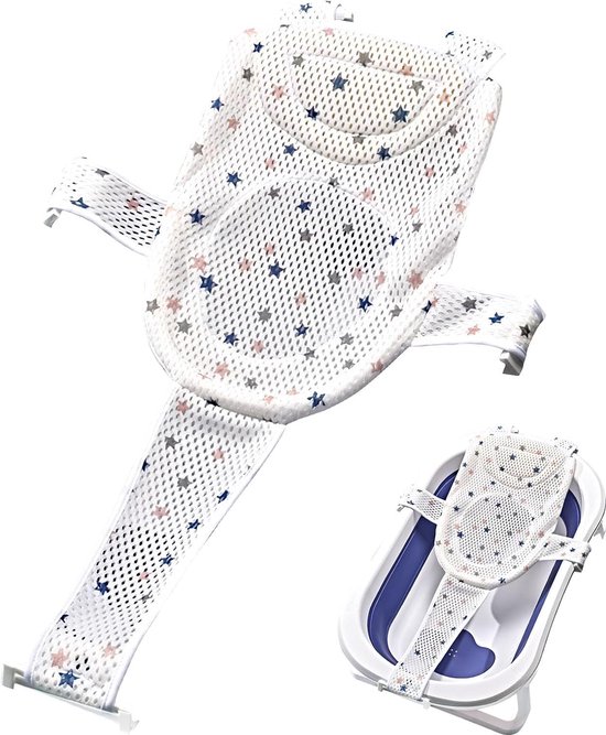 Babybad, steunkussen, badzitje voor pasgeborenen, antislip, ophangpad, inzetstuk voor babybad, badkuipinzet, sneldrogend, babybadmat, voor pasgeborenen, verstelbaar van HONYIN