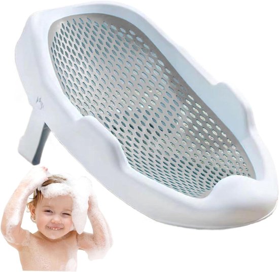 Babybad stoel - Ligstoel baby - Veilig badderen - Opvouwbaar ontwerp - 0-24 maanden - Grijs