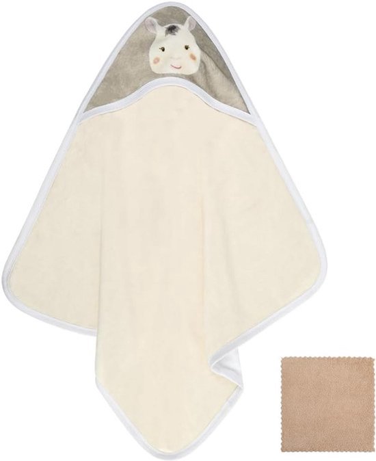 Babybadhanddoek met capuchon 65 x 65 cm – superzacht en absorberend voor pasgeborenen en peuters