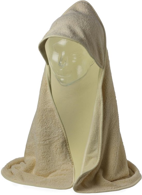 Babybadhanddoek met capuchon - Kinderhanddoek met capuchon - Baby afdrogen - Dubbelzijdig - 75 x 75 cm - Pompoen