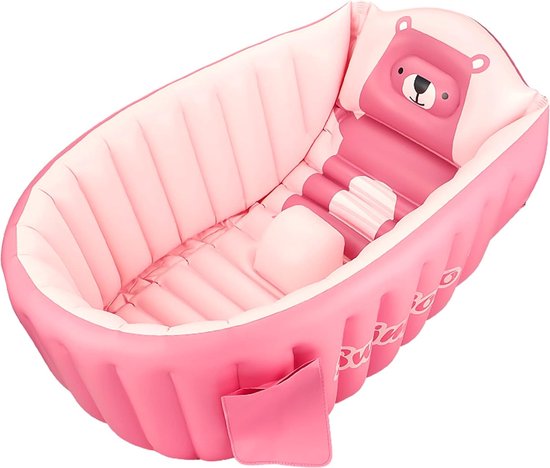 babybadje 0-36 maanden, opblaasbaar opvouwbaar antislip zacht bad baby kinderen pasgeborenen draagbaar babybadje babybadje opvouwbaar peuter - roze van Hetty Huisman
