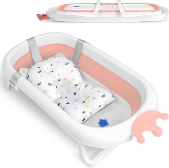 Babybadje met kussen - RK-280 - wit en roze van Draagons