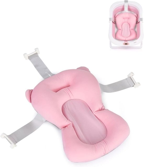 Babybadje met Net - Babybad met Kussen - Veilig Baden - Speciaal voor Pasgeborenen