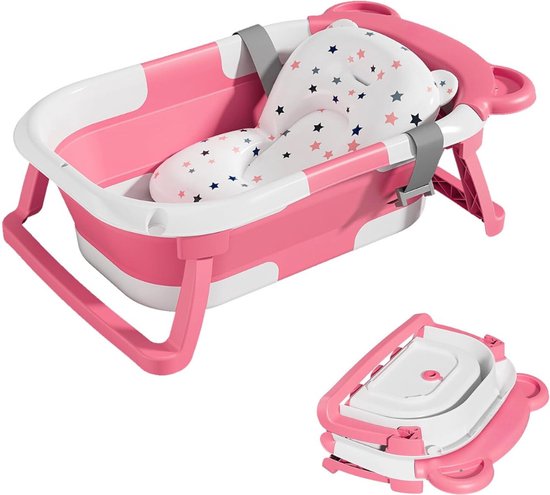 Babybadje met standaard -babybad -luma bad - luma bad- en verzorgingsset -45 x 30 x 19 cm - Rose van LUMA