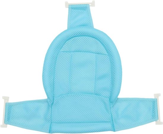 Babybadje Net - Badzitje Gaas - Baby Baden - Hoofd en Nek Steun - 33x28x1.8cm - Blauw