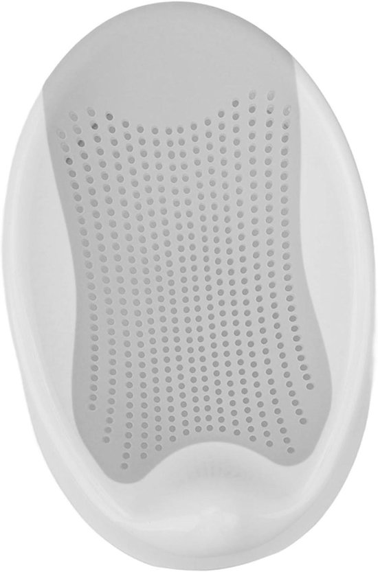 Babybadje Ondersteuning - Badsteun Baby - Veilig Baden - Antislipmat Liggend - Standaard Badkuip - Lichtgrijs