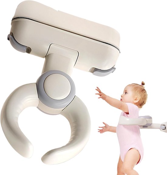 Babybadje standaard - Badondersteuning kinderen - Veilig badderen - Inklapbaar ontwerp - Grijs