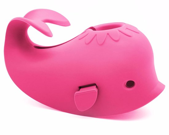 Babybadkraanhoes - Zachte siliconen veiligheidsbeschermer voor kinderen, peuters en baby's - Schattig walvisontwerp, leuk badcadeau voor kinderen-rood van Merkloos