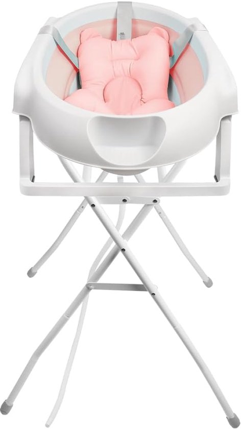 Babybadkuip Opvouwbaar - Babybadje Draagbaar - Veilig Baden - Met Stabiliserende Standaard - 72 x 51 x 42 cm - Roze