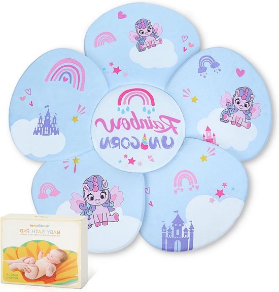 Babybadmat - Badkussen Baby - Veilig Baden - 360 Graden Bescherming - 80 cm Diameter - Paars