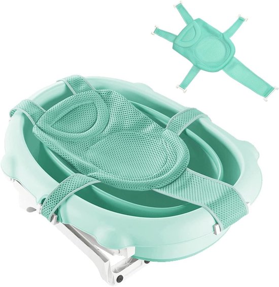 Babybadmat - Badzitje voor pasgeborenen - Badstopper voor pasgeborenen - Badstopper voor baby's - Babybadje - Babybadmat - Groen- Badje niet inbegrepen-110*33cm van Merkloos