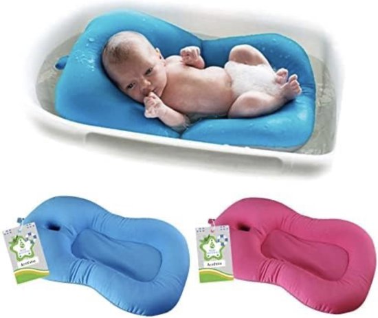 babybadmat pasgeboren opvouwbaar babybadje badkuipkussen stoelplank pasgeboren badkuipzitje pasgeboren kussen (roze rood) van Merkloos