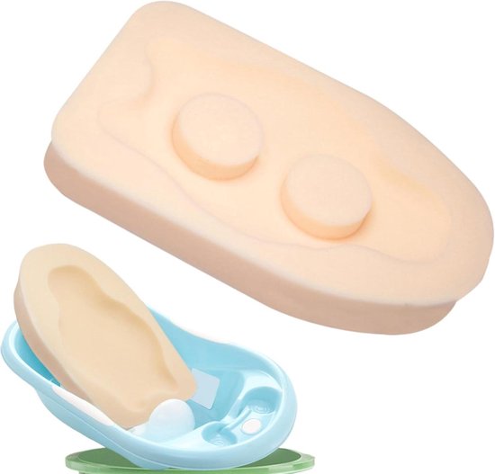 Babybadspons Mat - Babybadzitje Antislip - Veilig Baden - Driepunts Antislip - 25 x 17 x 17 cm - Baby Sponge