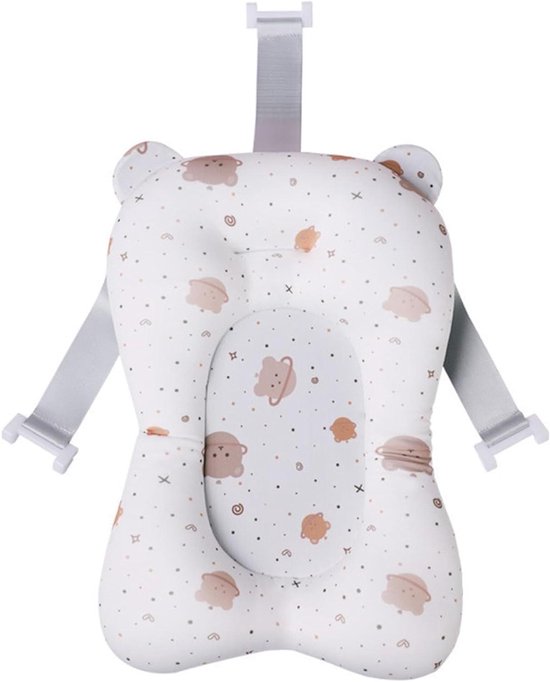 Babybadsteun - Badkussen baby - Veilig badderen - Antislip driepuntssteun - 30 x 26 x 11 cm - Wit van Merkloos