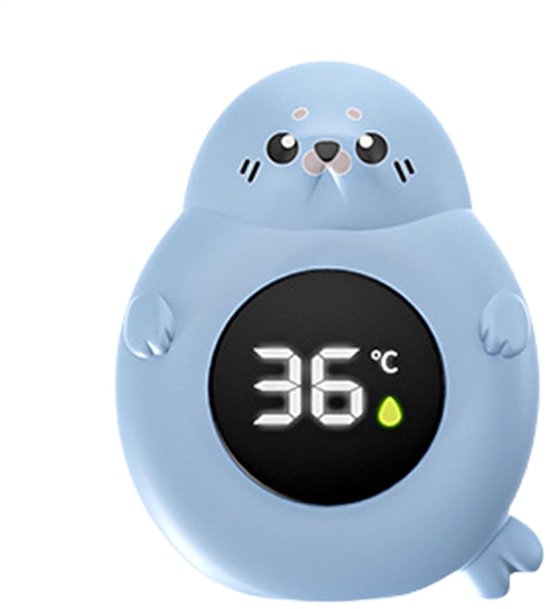 Babybadthermometer, LED-scherm, schattig walvisontwerp, waterdichte digitale badthermometer, meet de temperatuur nauwkeurig. van Merkloos
