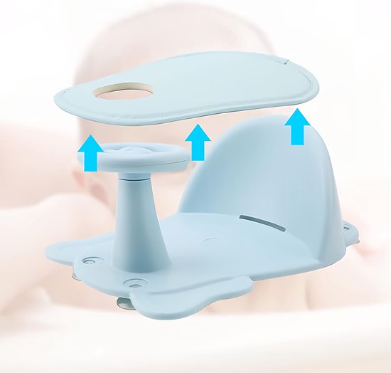 Babybadzitje, antislip babybadzitje Babydouchestel Babybadstoel met anti-slip mat rugleuning van Luchild