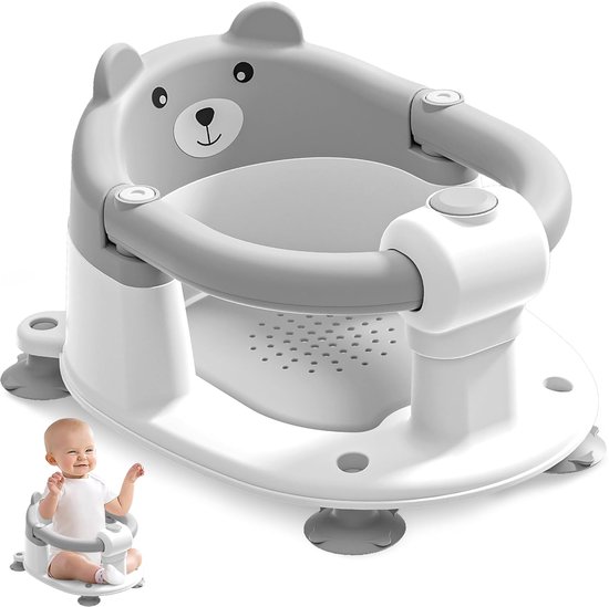 Babybadzitje - Antislip Badzitjes Voor Peuters - Babybadstoel Met 4 Zuignappen - Voor Baby's Van 5-10 Maanden