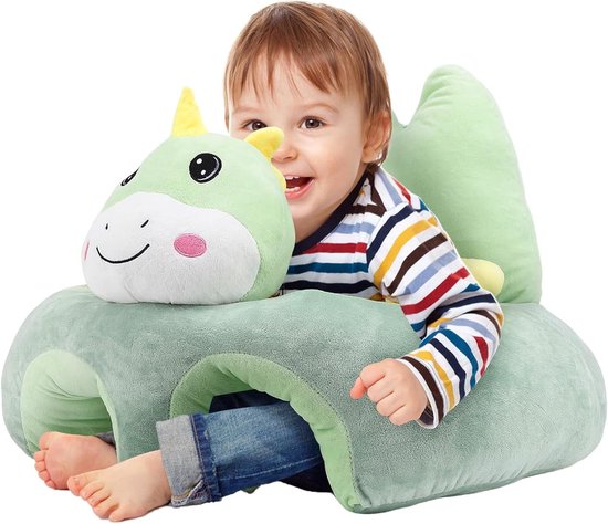 Babybanksteunstoel - Stoel voor baby en peuter - Zachte stoelhoes - Pluche zitkussen - Leren zitten - Veiligheidsstoel - 54 x 54 cm van Merkloos