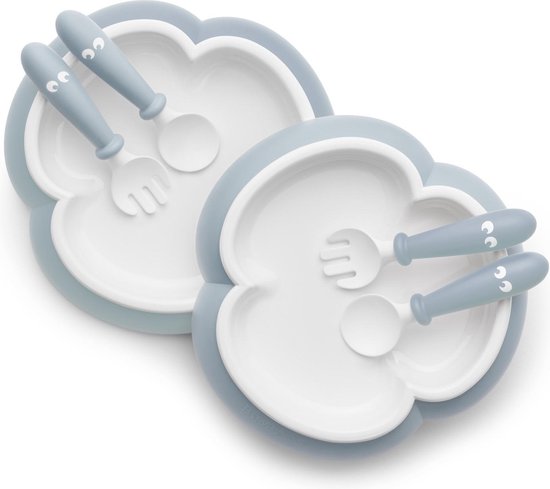BabyBjörn Babyservies - 3 delig - 2 sets - Pastelblauw van Babybjörn