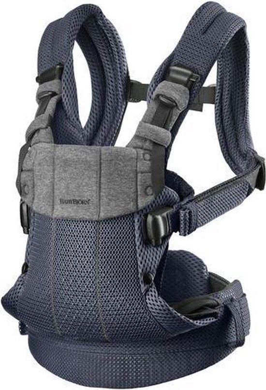 BabyBjörn Draagzak Harmony - 3D Mesh - Antraciet - Buikdrager - Rugdrager – Ergonomisch – Zachte details van Merkloos