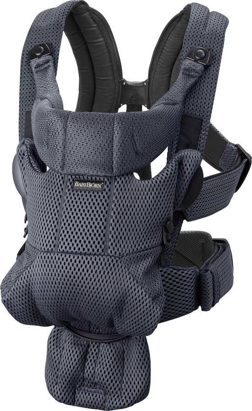 BabyBjörn Draagzak Move - 3D Mesh - Antraciet - Buikdrager – Ergonomisch – Extra lendesteun - Ademend van Babybjörn
