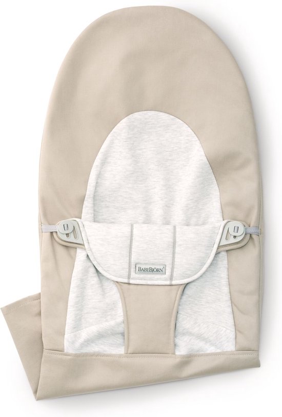 BabyBjörn Stoffen Zitting voor BabyBjörn Wipstoel - Geweven Jersey - Beige-Grijs van Babybjörn