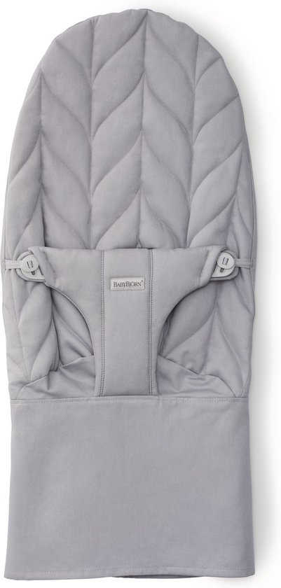 BabyBjörn Stoffen Zitting voor BabyBjörn Wipstoel - Geweven Kroonblad quilt - Lichtgrijs van Babybjörn