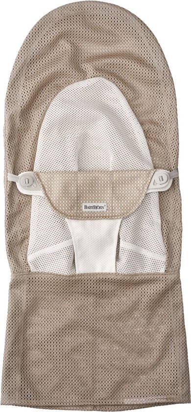 BabyBjörn Stoffen Zitting voor BabyBjörn Wipstoel - Mesh - Grijsbeige-Wit van Babybjörn