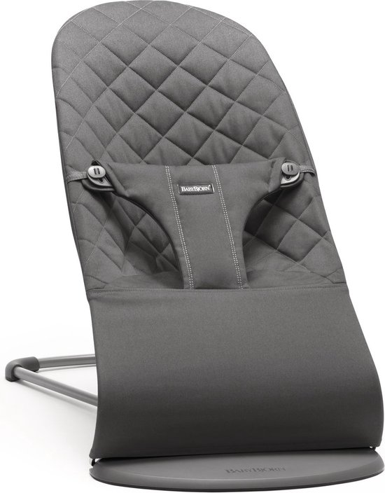 BabyBjörn Wipstoel Bliss - Geweven klassiek quilt - Antraciet - Ergonomisch - Verstelbaar - Inklapbaar van Babybjörn
