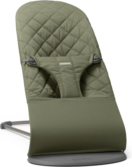 BabyBjörn Wipstoel Bliss - Geweven klassieke quilt- Donkergroen - Ergonomisch - Verstelbaar - Inklapbaar van Babybjörn