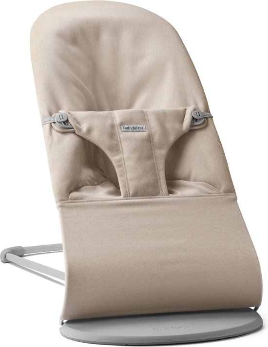 BabyBjörn Wipstoel Bliss - Geweven mélange - Lichtbeige - Ergonomisch - Verstelbaar - Inklapbaar van Babybjörn