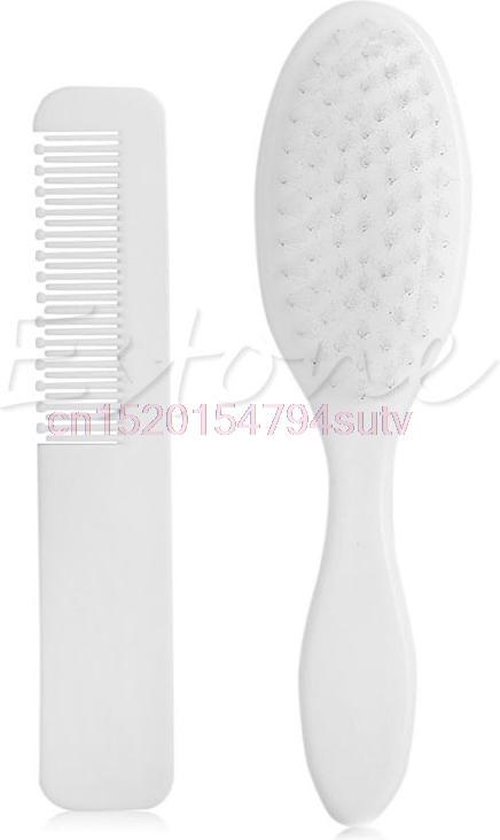 Babyborstel en babykam - Wit - Zeer zachte haartjes - Voor baby's van Nip.