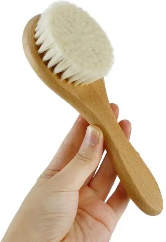 Babyborstel Hout - Babyverzorging - Haarborstel van The Cotton Cloud