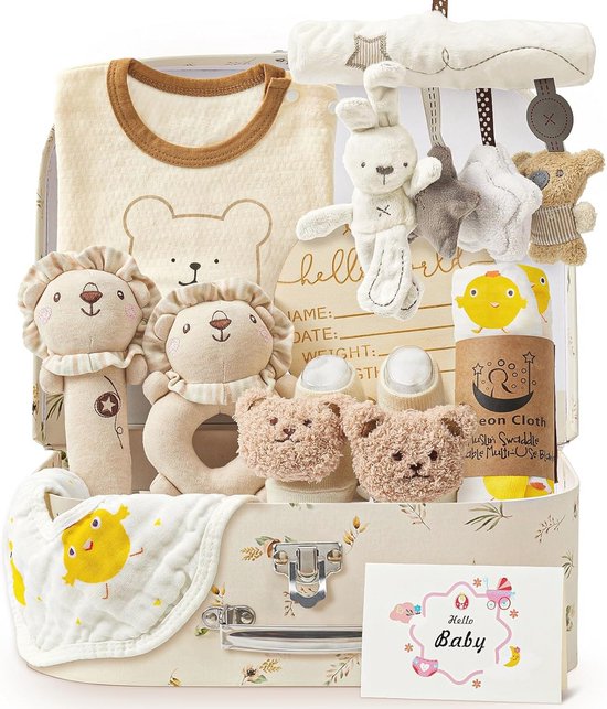 Babycadeau Set voor Jongens en Meisjes - Perfect voor Pasgeborenen en Babyshowers van Merkloos