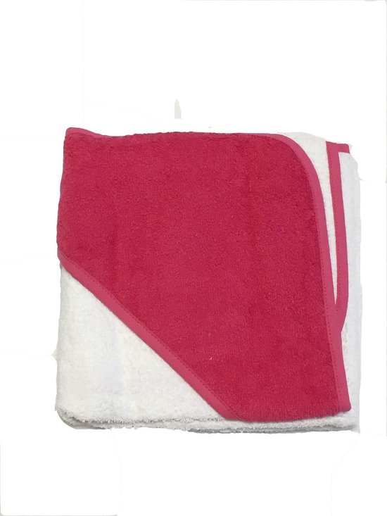 Babycape white/fuchsia van Jollein