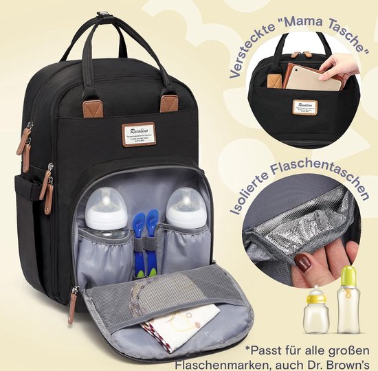 Babycommode Rugzak Luiertas Rugzak - diaper bag backpack, large capacity diaper bag, van $