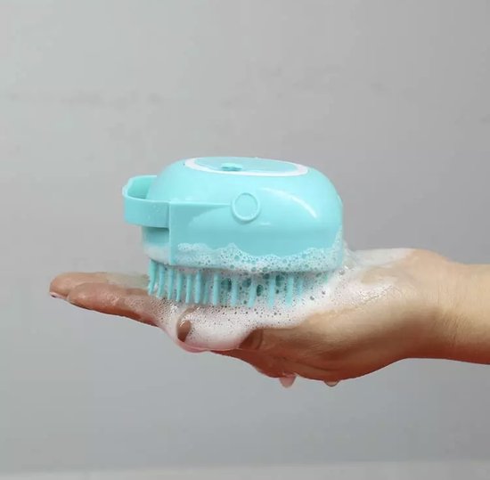 Babycure Siliconen Haarborstel | Blue Brush | Shampoo massage borstel van Babycure