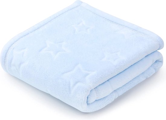 Babydeken 70 x 100 cm - Zachte fleece deken voor elk seizoen - Veilig en comfortabel voor de huid - Machinewasbaar van Klavertien.