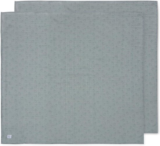 Babydoeken Muslin - Spuugdoeken Luiers - Babyverzorging Thuis - Oeko-Tex Gecertificeerd - 115 x 115 cm - Zeegroen van Merkloos