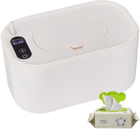 Babydoekjes Verwarmer - Doekjesdispenser Warm - Nachtelijke Luierwissel - Gelijkmatige Bovenverwarming - 150 Doekjes Capaciteit - Wit